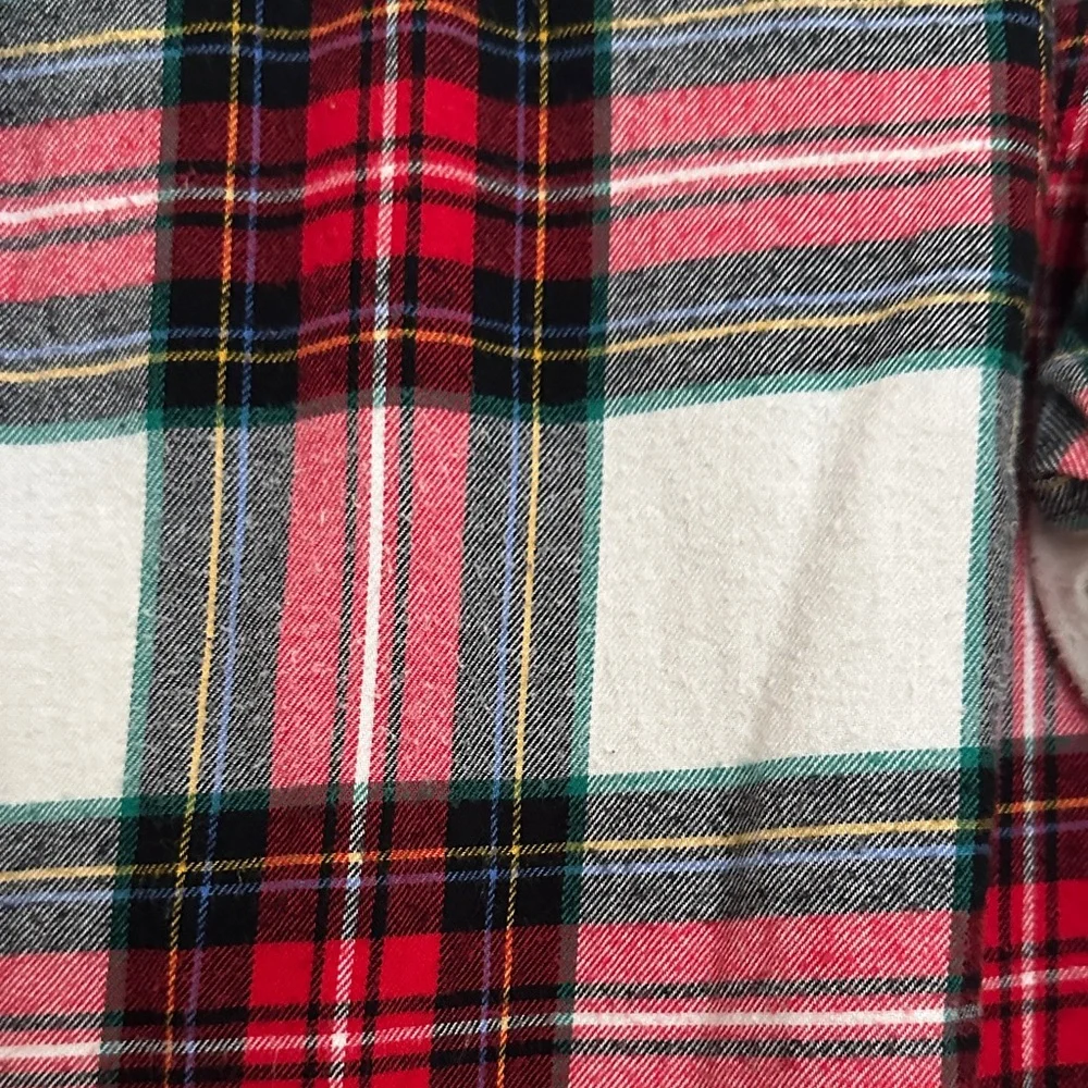 Old Navy Red and White Plaid Button-Down Shirt - Picture 4 of 4
